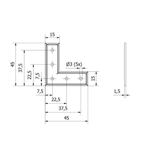 MakerBeamXL right angle bracket