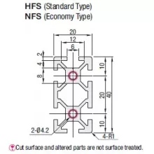 Misumi HFS5-2040-420 8pcs