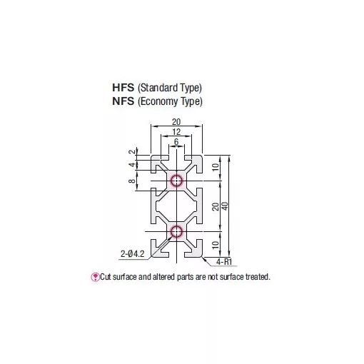 Misumi HFSB5-2040-370 8pcs