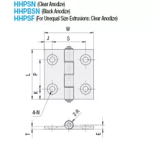 Misumi HHPSN5 Aluminum Hinge