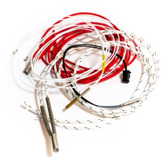 Heating elements, thermistors